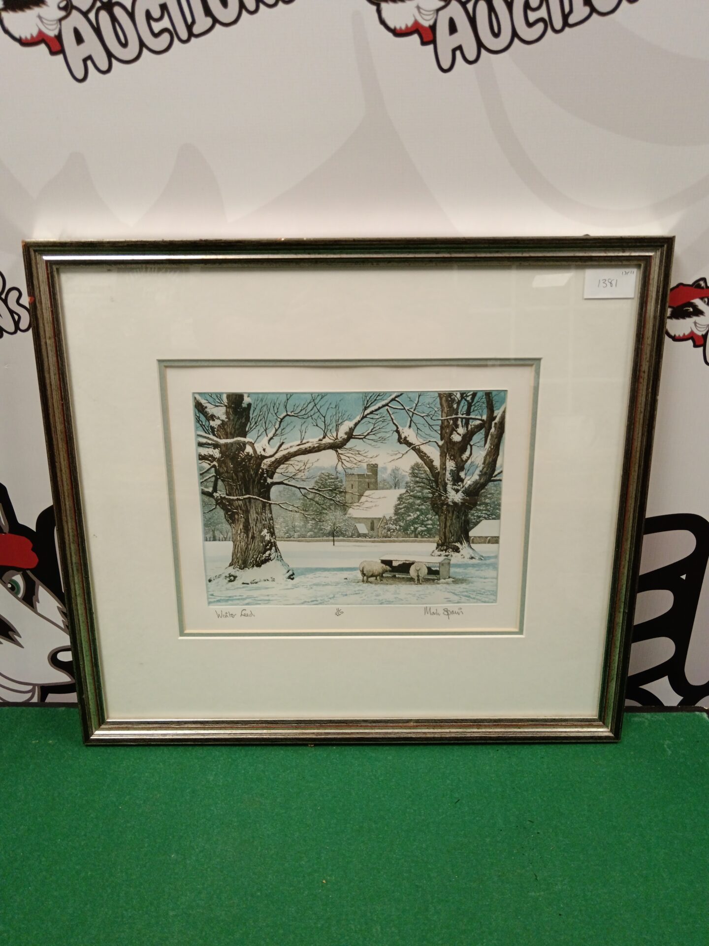006 Mark Spain signed limited edition 11/250 print titled winter feed