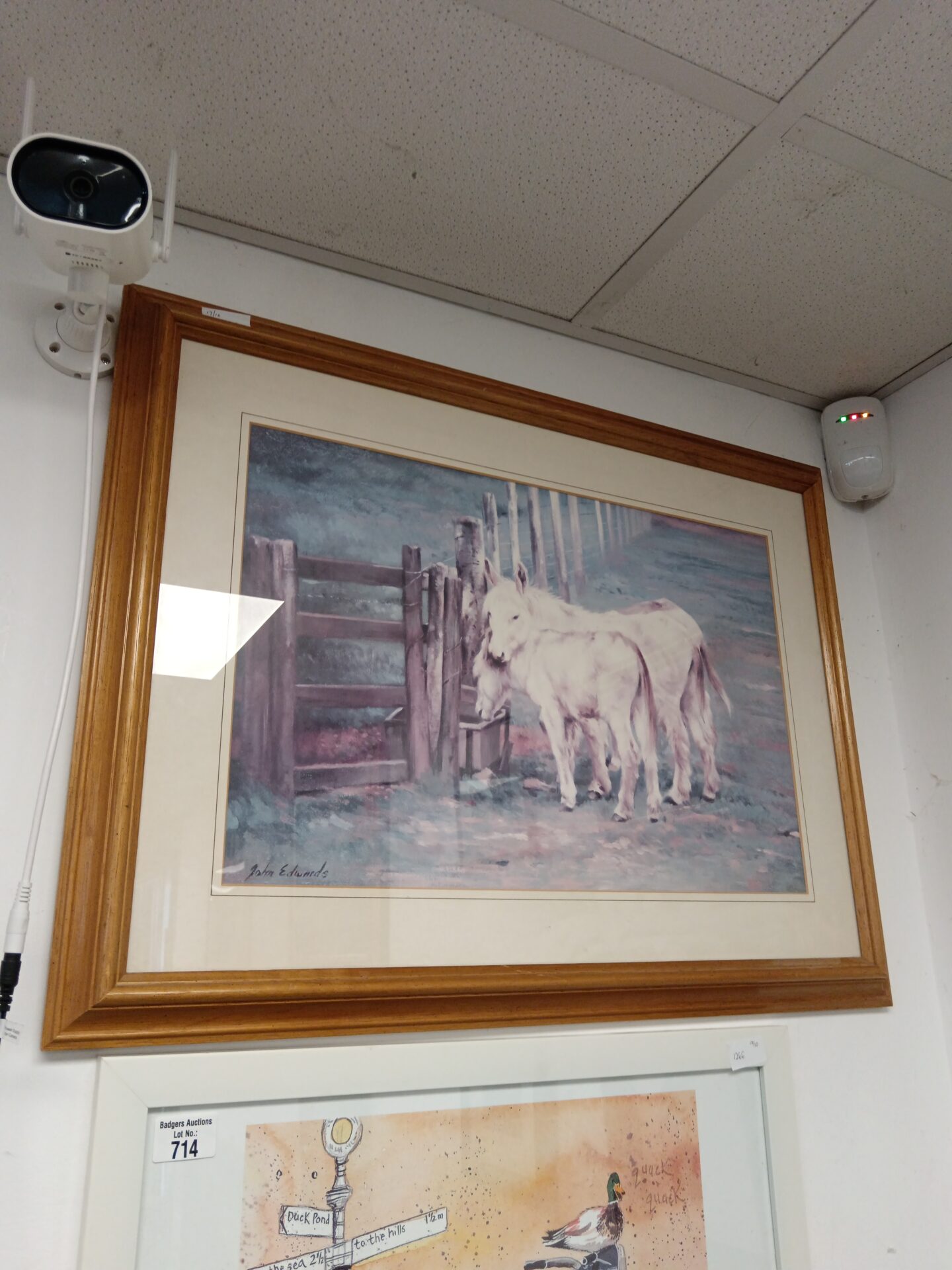713 John Edmunds framed print of ponies