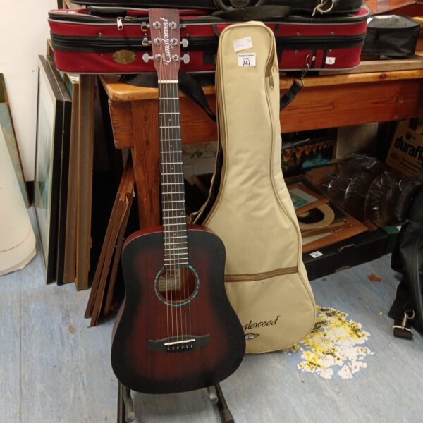 Small Tanglewood Crossroads acoustic guitar with case.