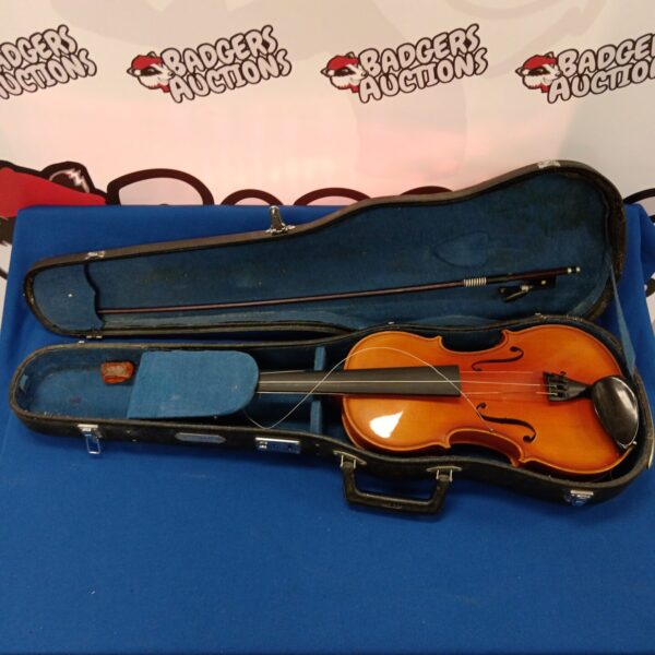 Antique Frank Zandner violin in its original case.