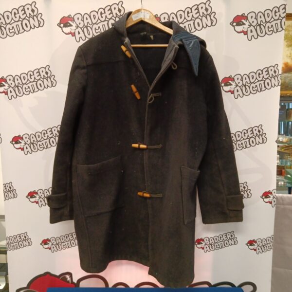 Large size Sketchley duffle coat, classic British outerwear.