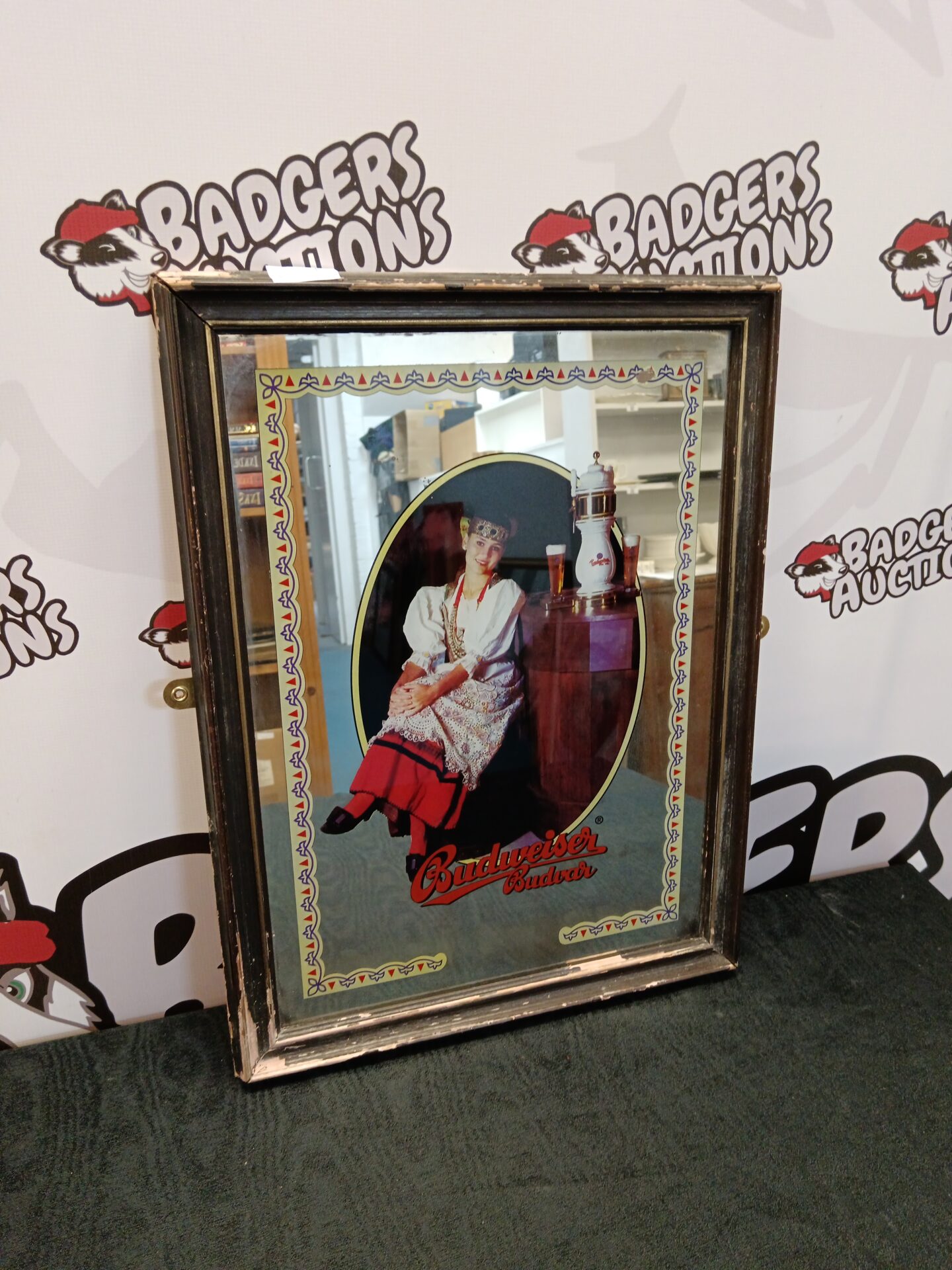 045 Vintage Budweiser budivar pub mirror