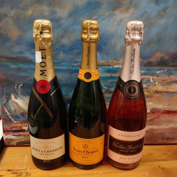 Veuve Clicquot champagne bottle in a champagne collection.