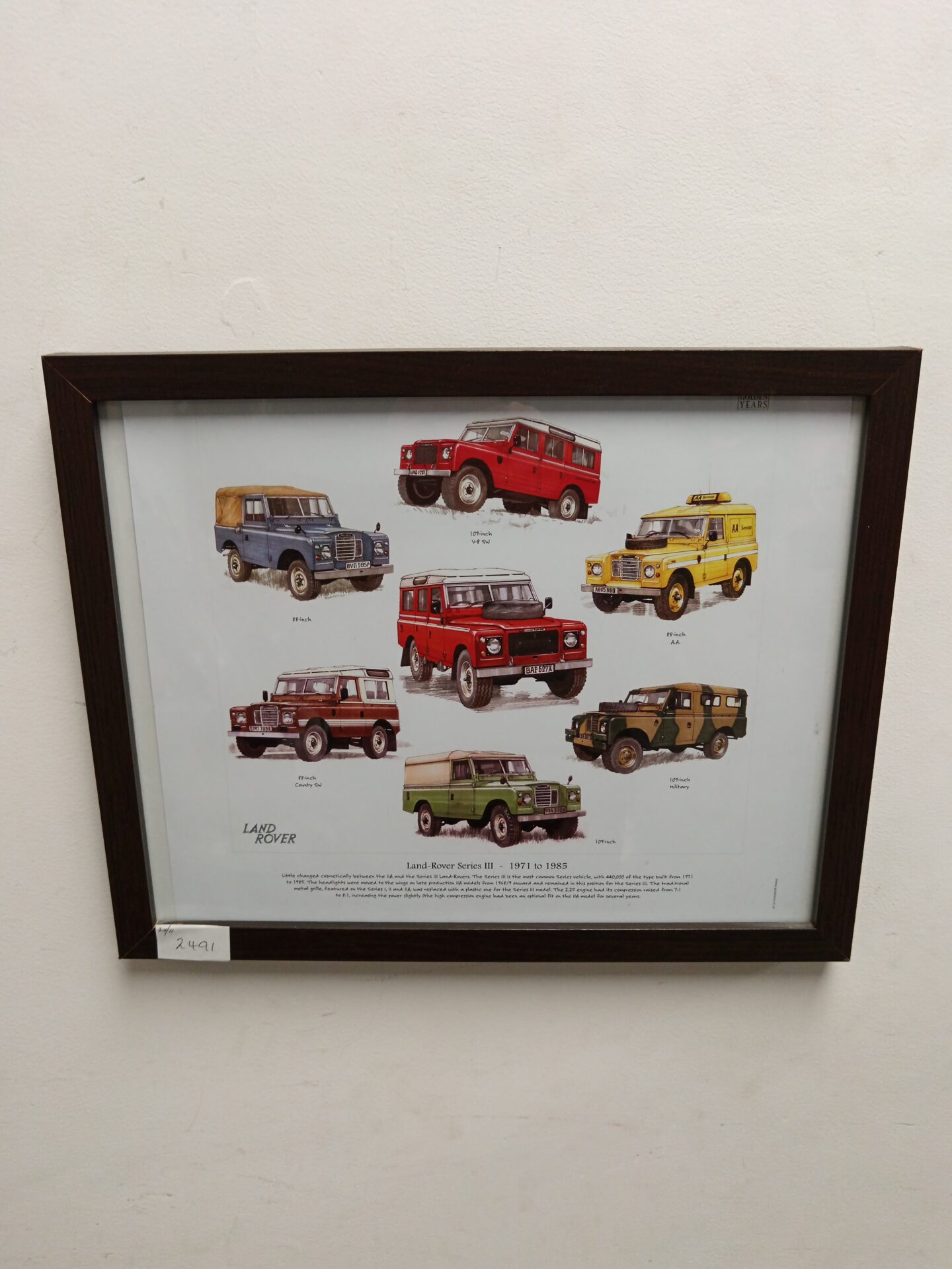 709 Land rover series iii framed print