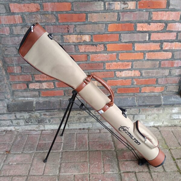 Vintage Hamilton rifle carry case with leather handle.