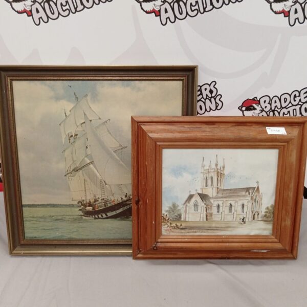 Delicate G t Jarvis watercolour painting of a church building.