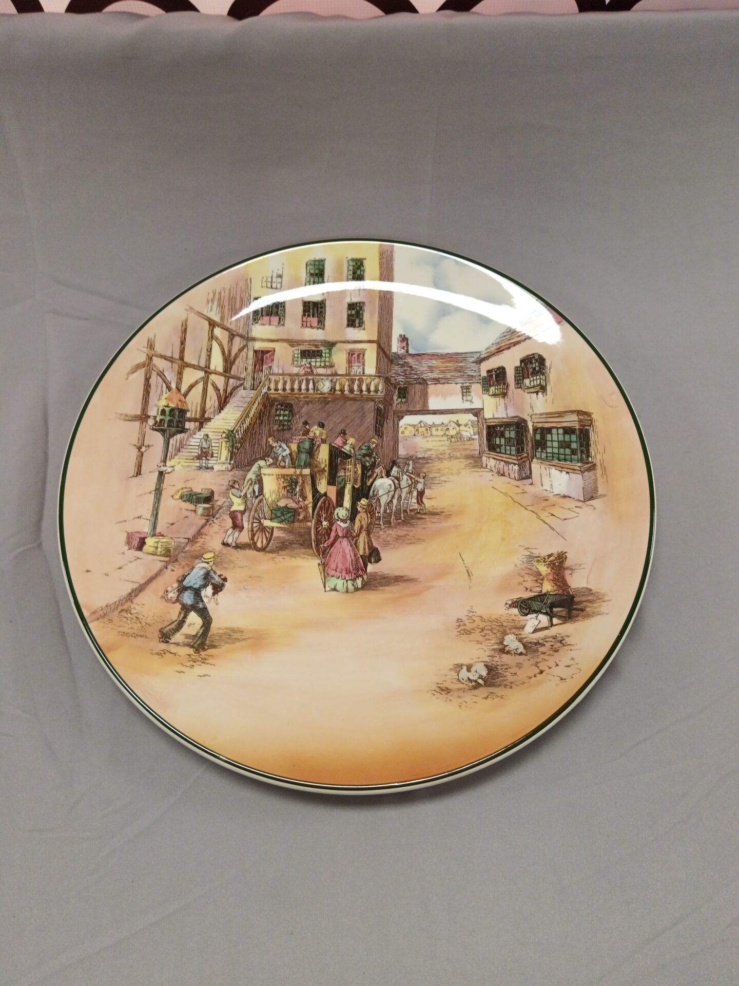 283 Royal doulton 13.5″ old English coaching scene plate