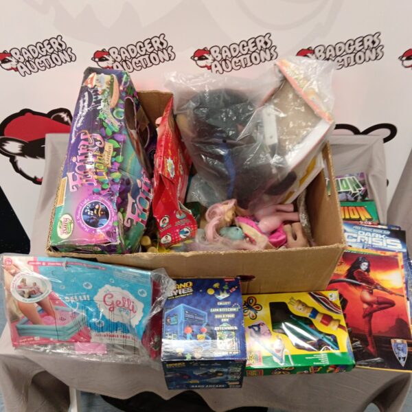 Vintage My Little Pony toy lot with various figures and accessories.
