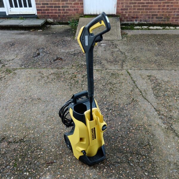 Karcher K4 Full Control pressure washer for garden cleaning.