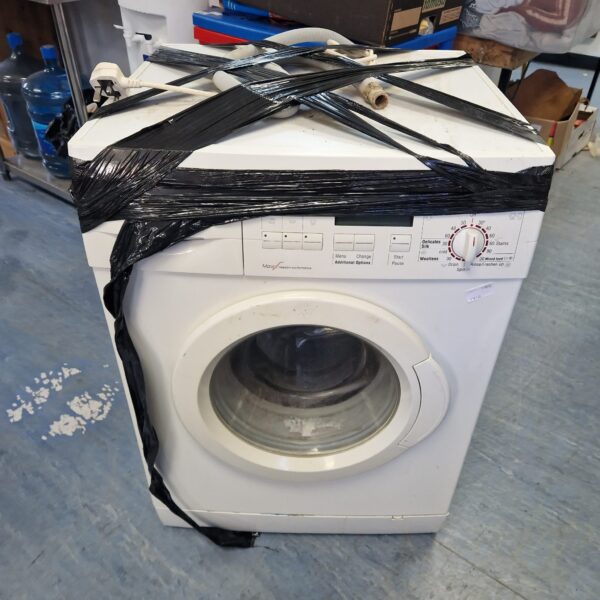 White Bosch Maxx washing machine front view.