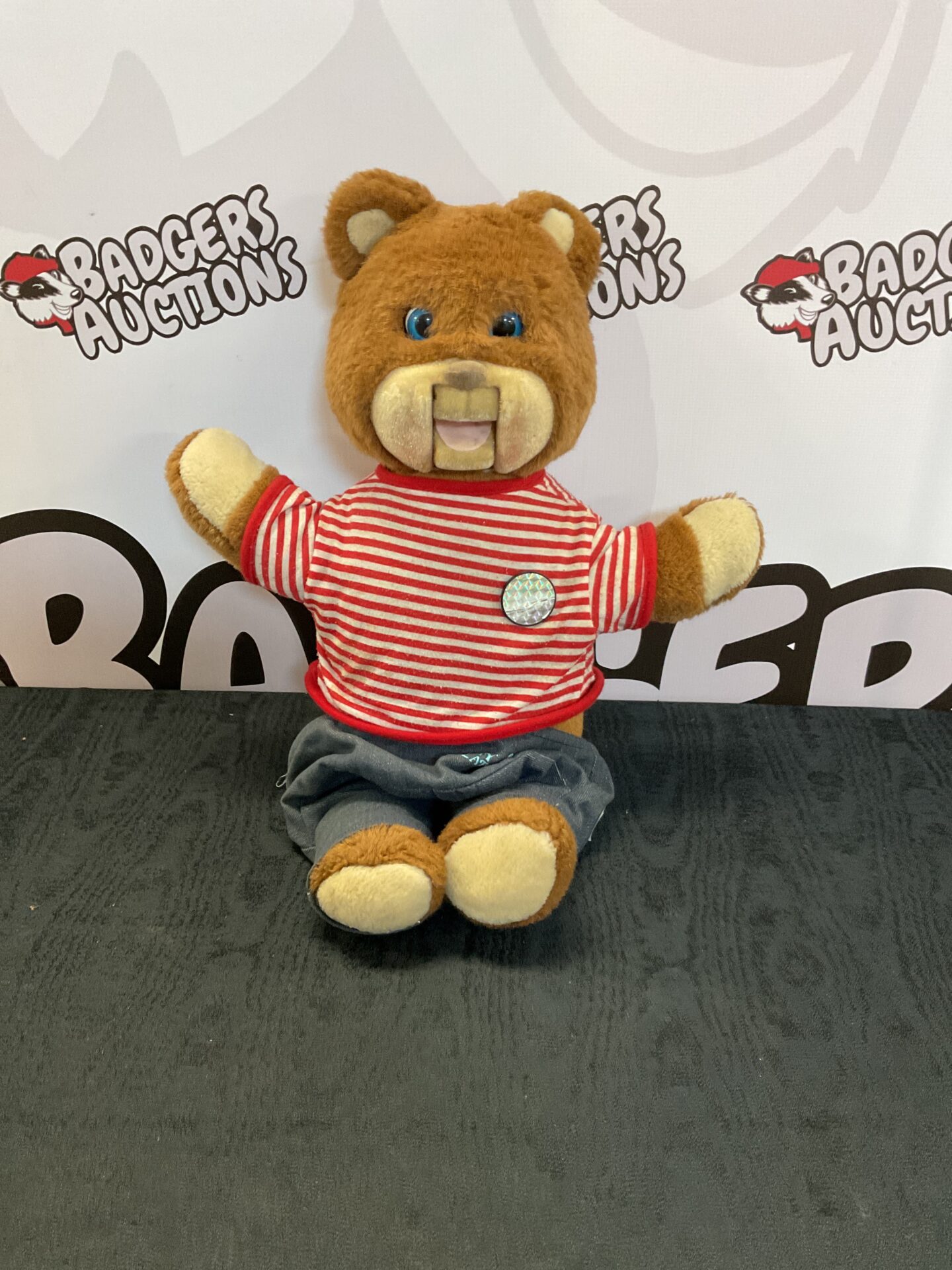 359 Vintage talking gabby bear with cassette playback working