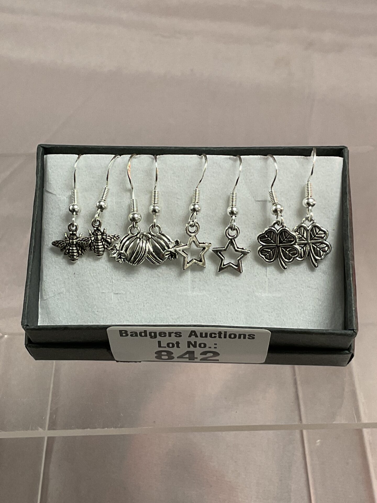 842 Four pairs 925 silver earring’s