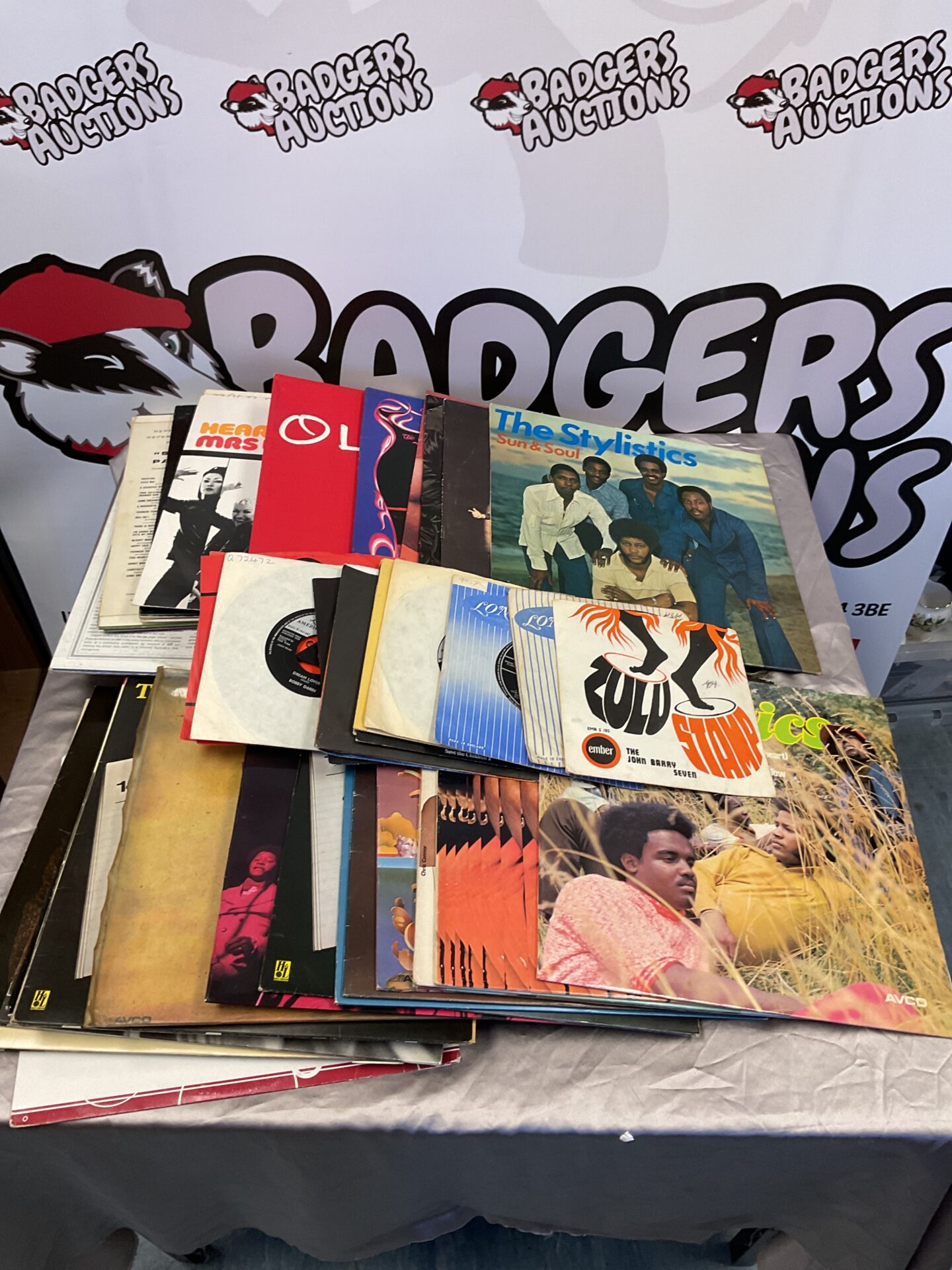 149 Box of 12” and 7” vinyl records including the stylistic and band on the run