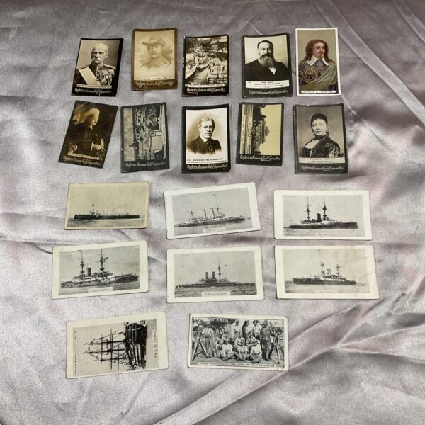 Lot of 18 vintage cigarette cards for collectors.
