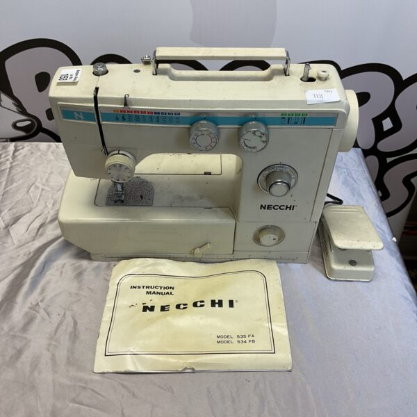 Vintage Necchi Nova sewing machine in good condition.