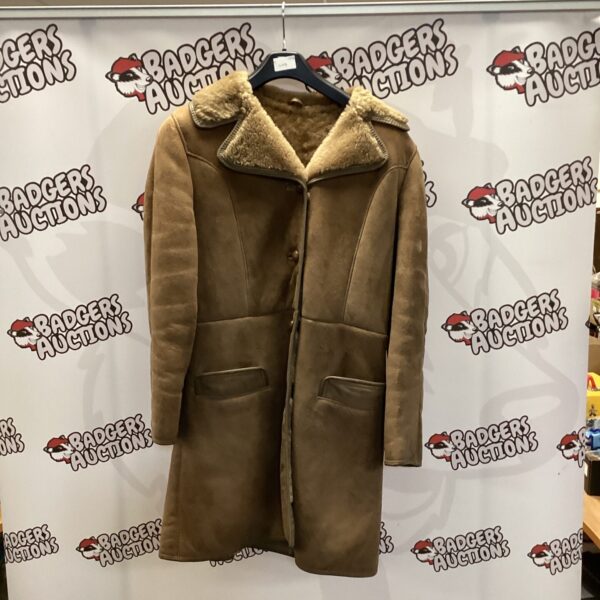 Heatona size 14 sheepskin coat, vintage winter outerwear.