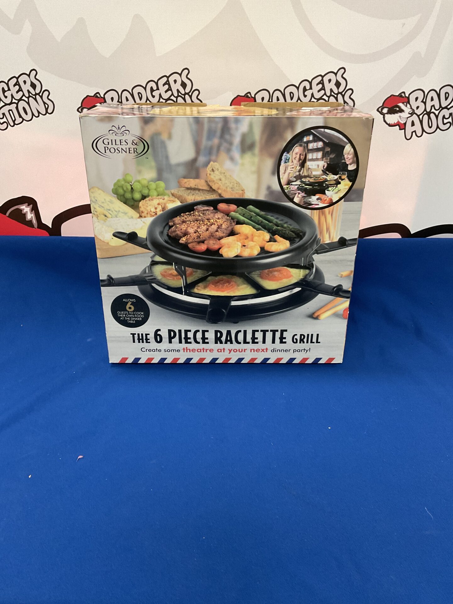 432 Giles and posner 6 piece raclette grill