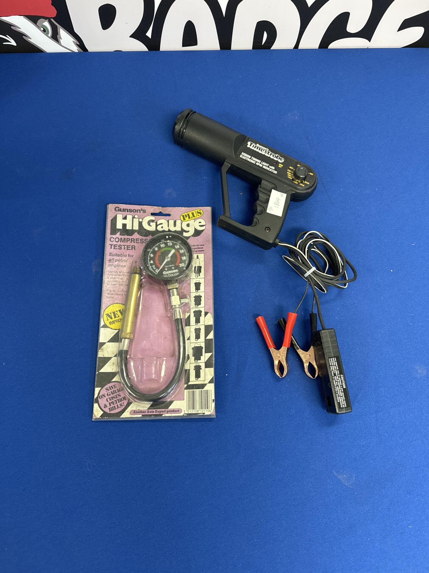 949 Gunsons car timing gun with hi gauge compression tester