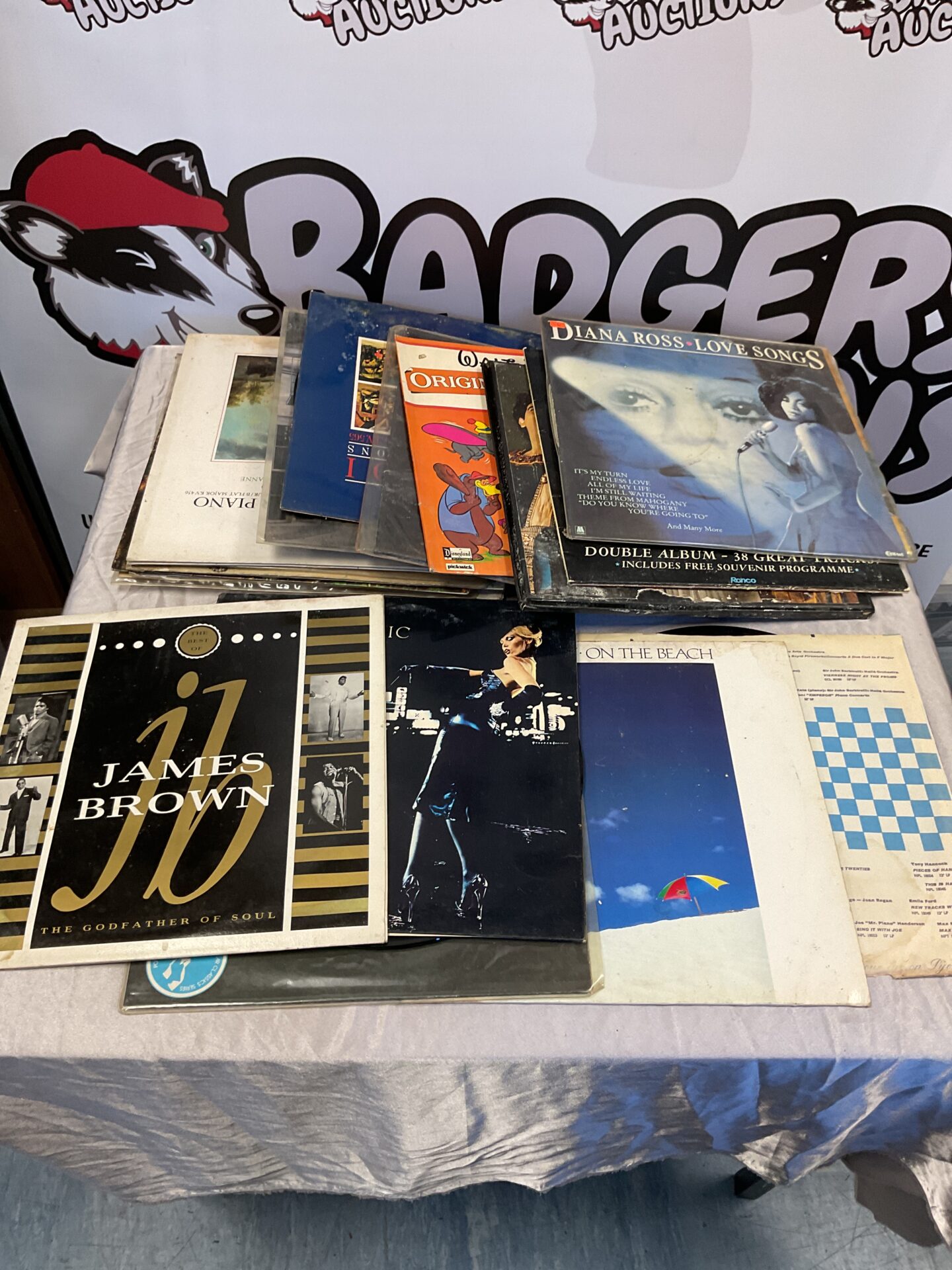 167 Collection of 12” vinyl records including James Brown and Soul II Soul