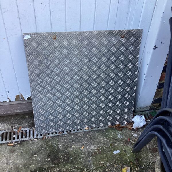 Aluminium checker plate sheet for DIY projects.