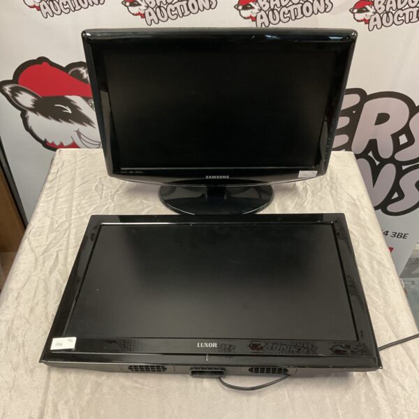 Untested Samsung and Luxor flatscreen televisions for collectors.