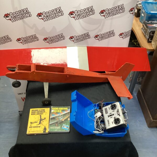 Vintage Fleet radio control set with books and plane base.