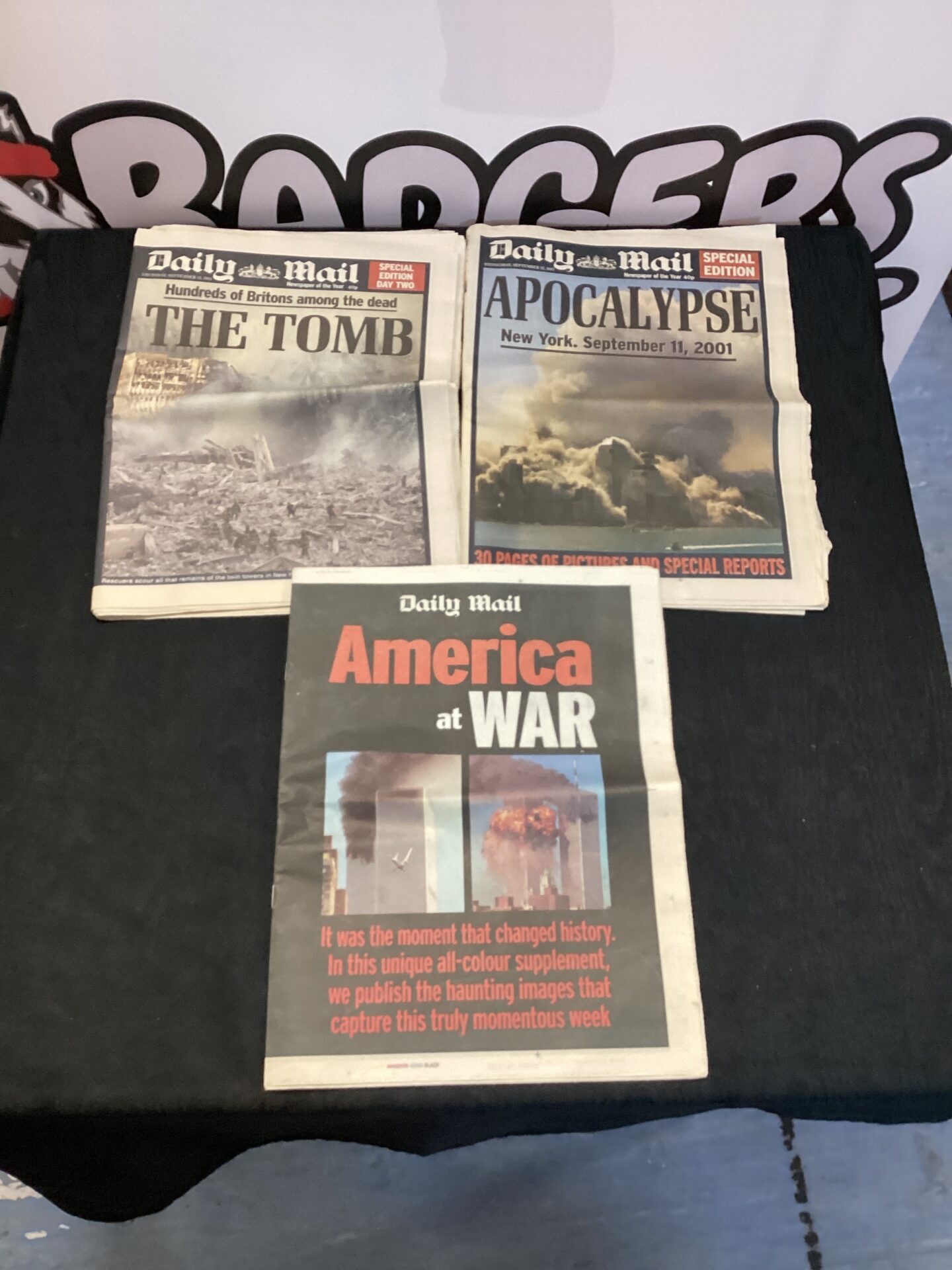 502 Three daily mail news papers special ecitions from 9/11