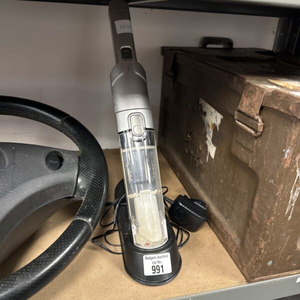 Vytronix cordless handheld vacuum cleaner for portable cleaning.