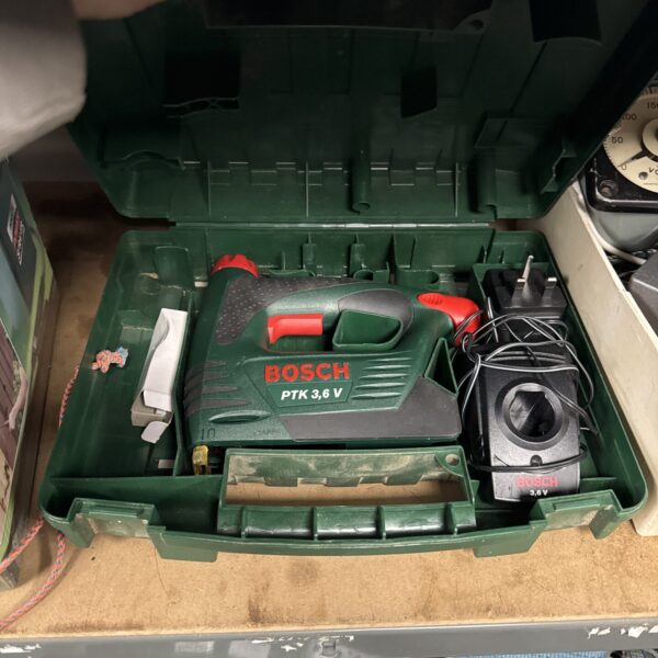Bosch PTK 3.6V cordless tacker in original case, untested condition.