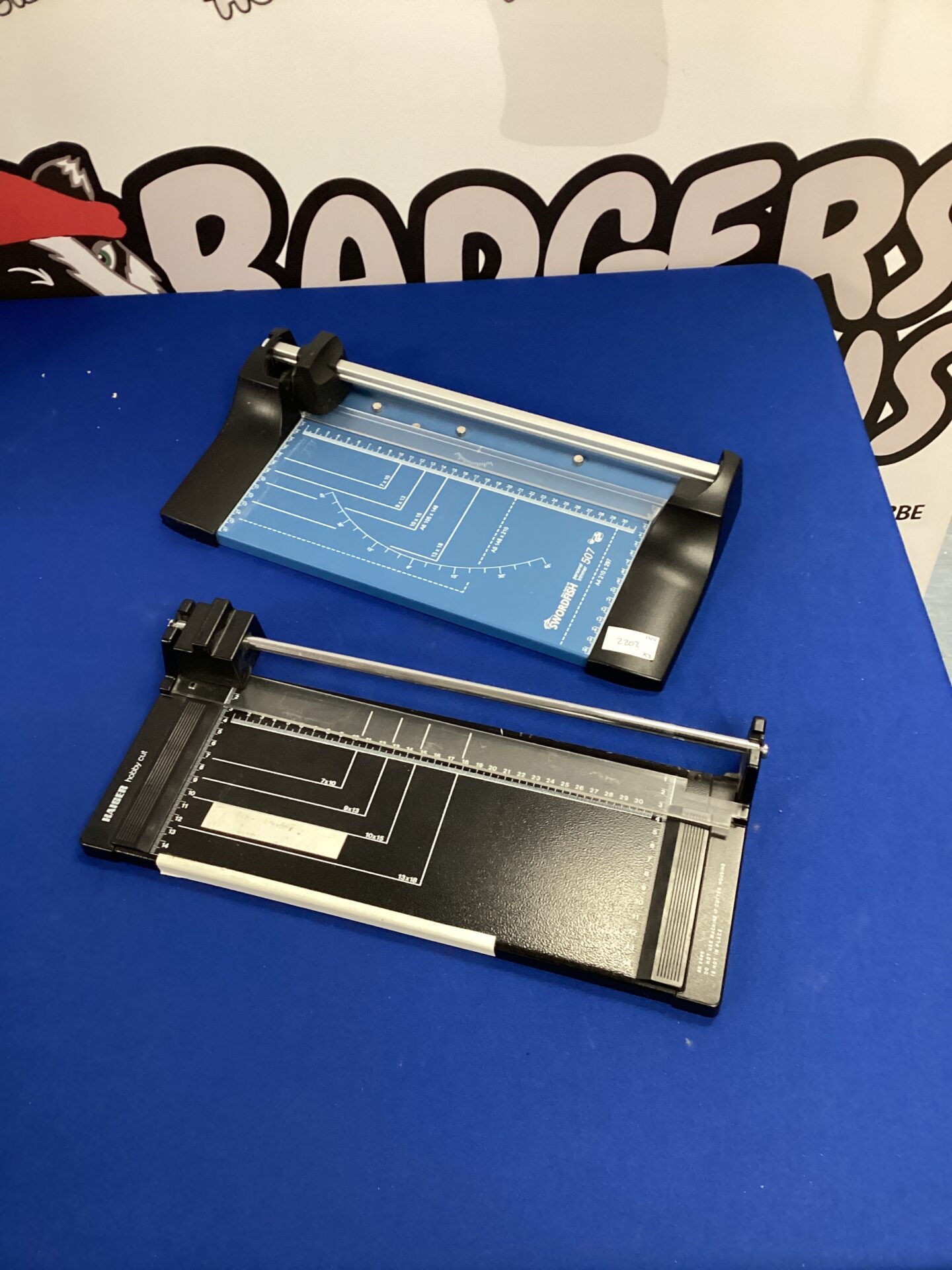 615 Two 30cm paper guillotines