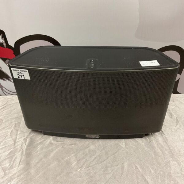 Sonos S5 wireless speaker in a curved design.