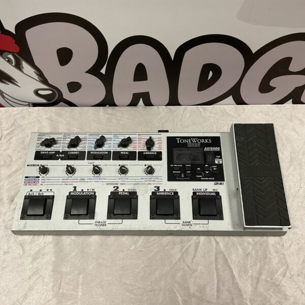 Kori Toneworks AX1500G guitar effects pedal with numerous knobs and switches.
