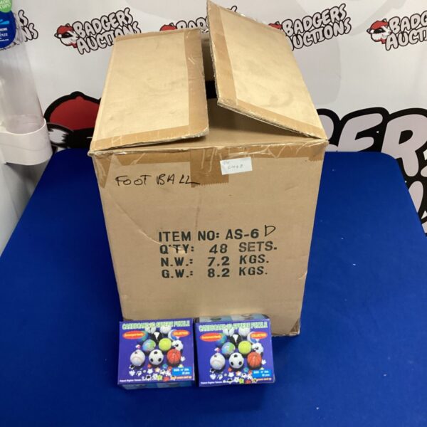 Lot of cardboard 3D sphere puzzles for construction and collecting.