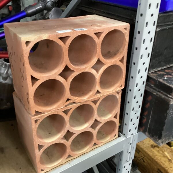 Rustic terracotta clay wine block for wine storage.