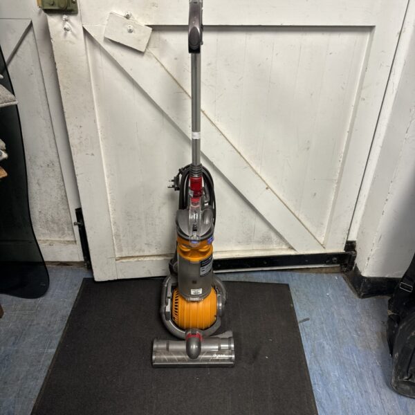 Front view of a vintage Dyson DC24 cylinder hoover.