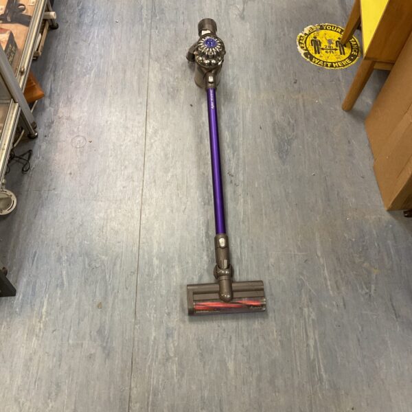 Front view of a Dyson V6 Animal cordless vacuum cleaner.