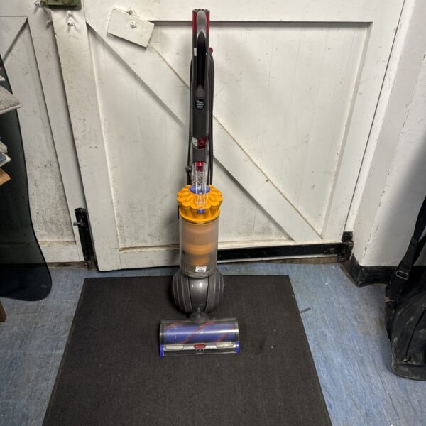 Dyson Ball DC24 vacuum cleaner in a home setting.