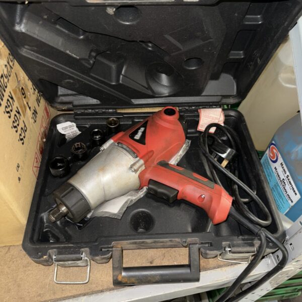 Clarke 1/2” drive electric impact gun in a carrying case.