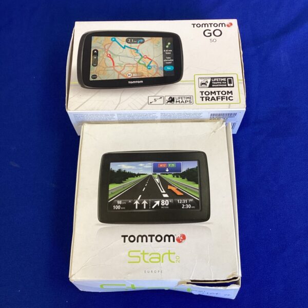 TomTom Go sat nav device with colour screen, portable GPS navigation.