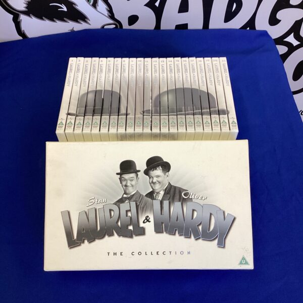 Laurel and Hardy DVD boxset, classic comedy collection for fans.