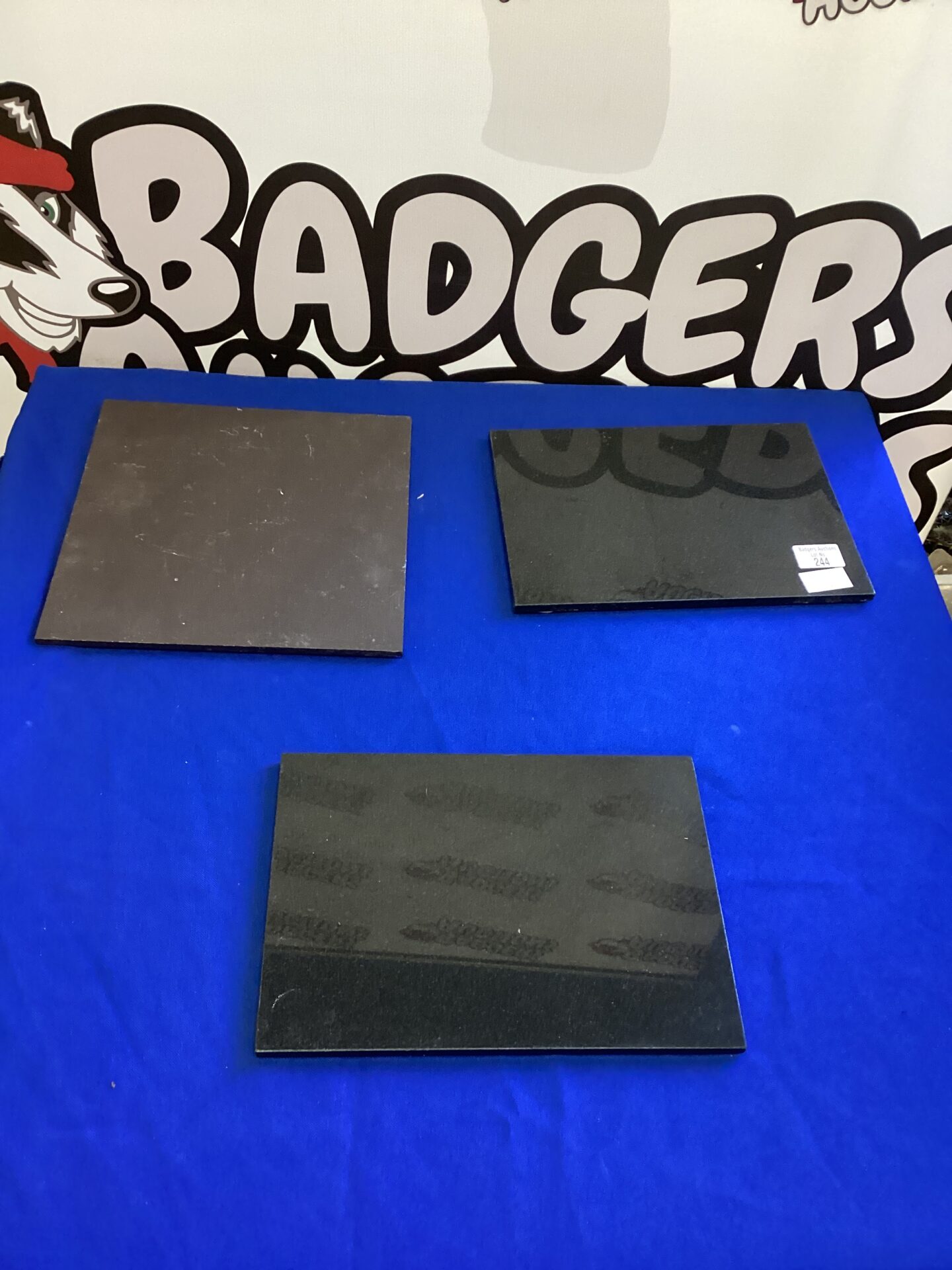 228 Three worktop protectors Granite and slate