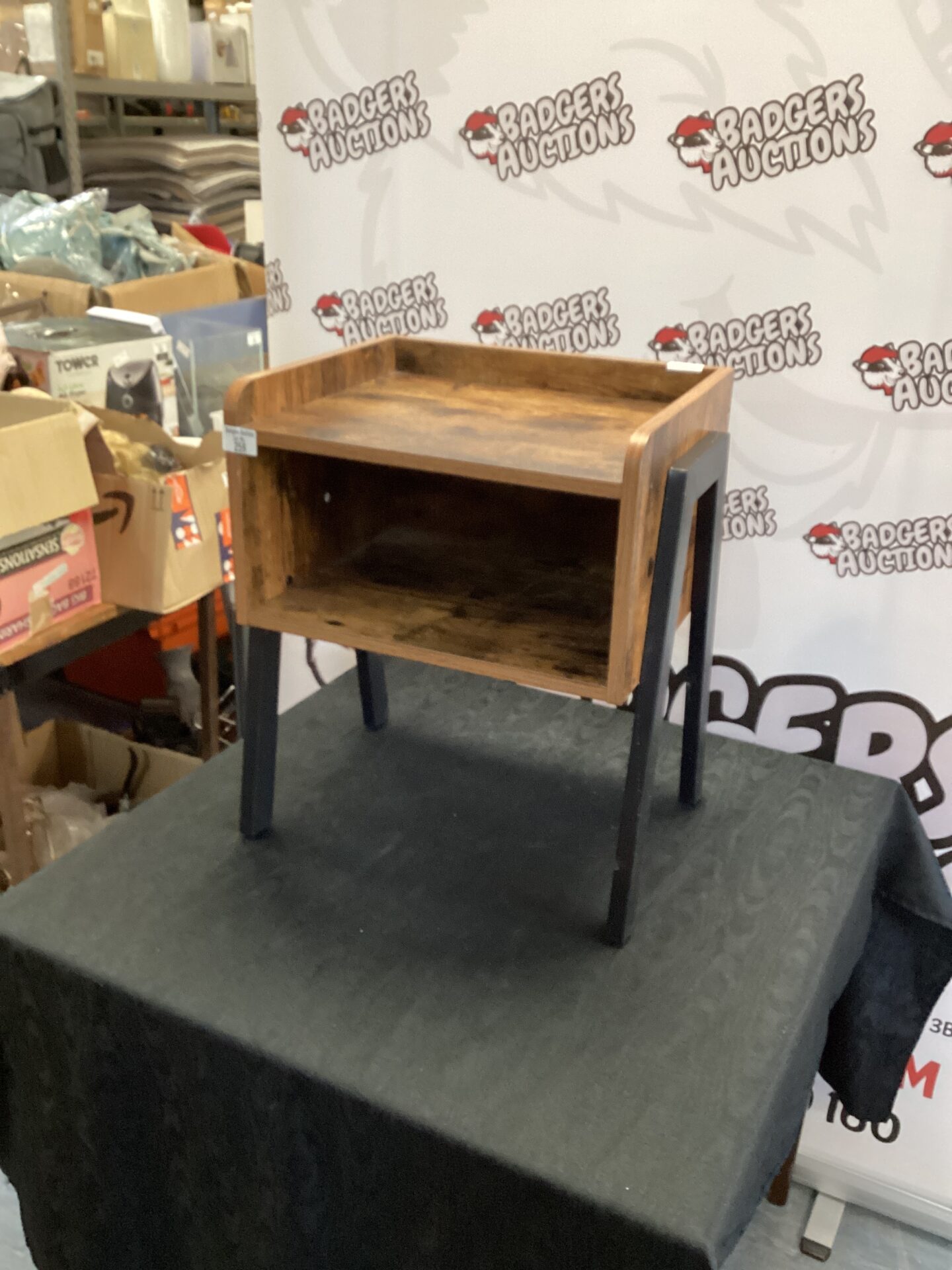 259 Industrial Bed Side Table