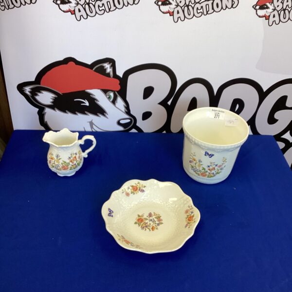 Vintage Aynsley Cottage Garden creamer with floral design.
