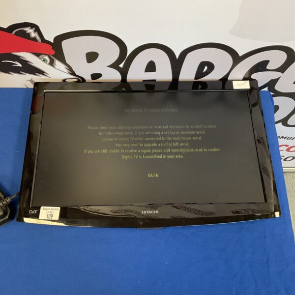 Hitachi 22” flatscreen television in used condition.