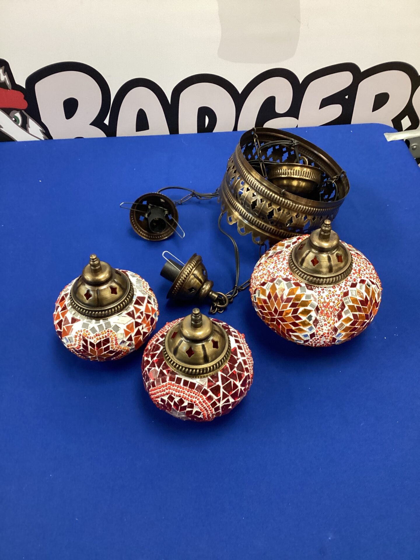 560 three mosaic lamps