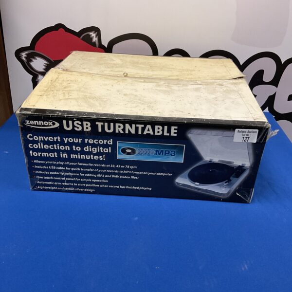 Zennox USB record player for converting vinyl to digital.