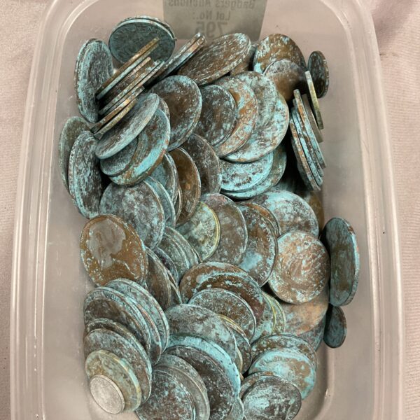 Lot of British copper coins for collectors and numismatics.