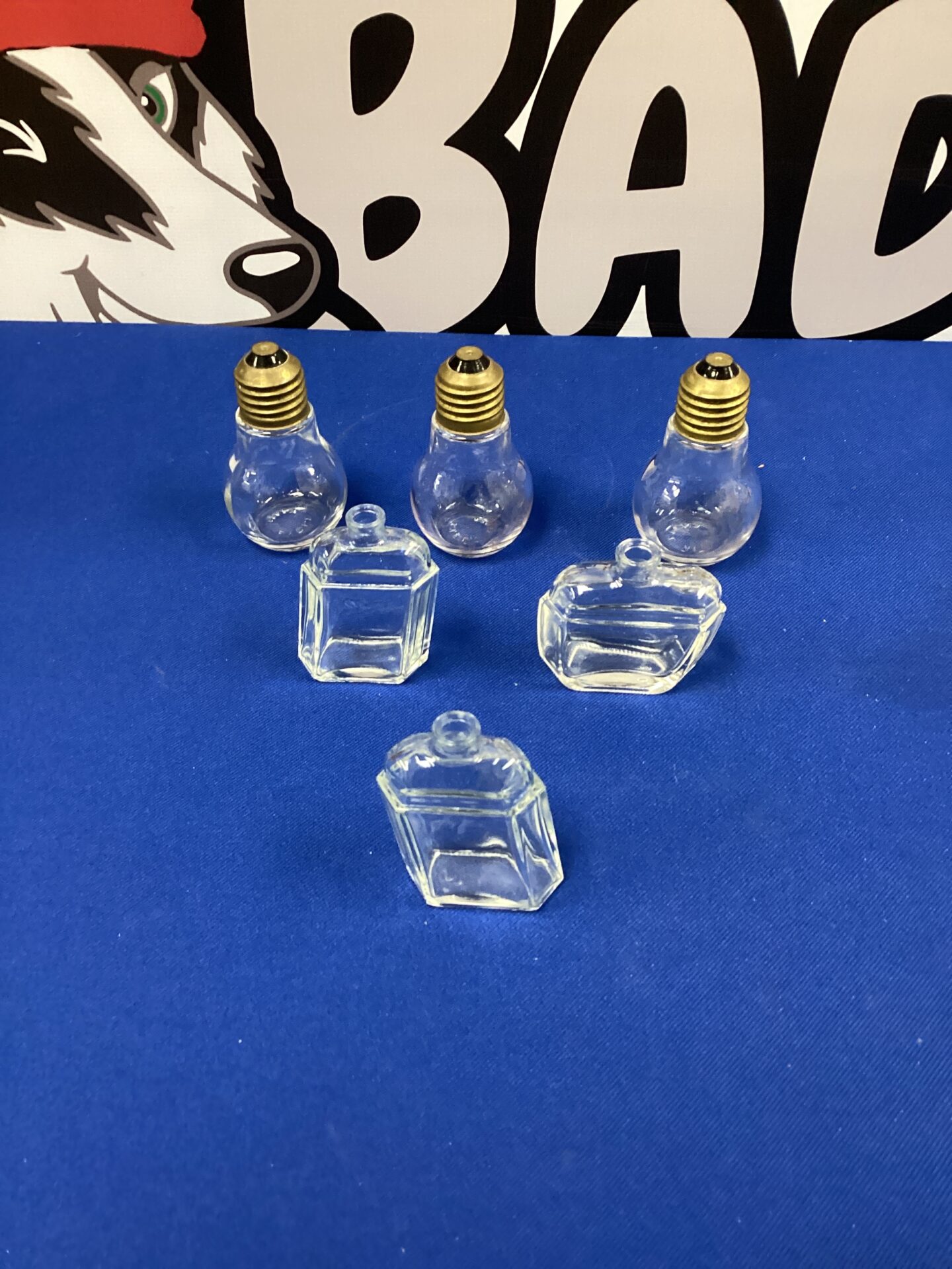 298 Selection of glass scent bottles