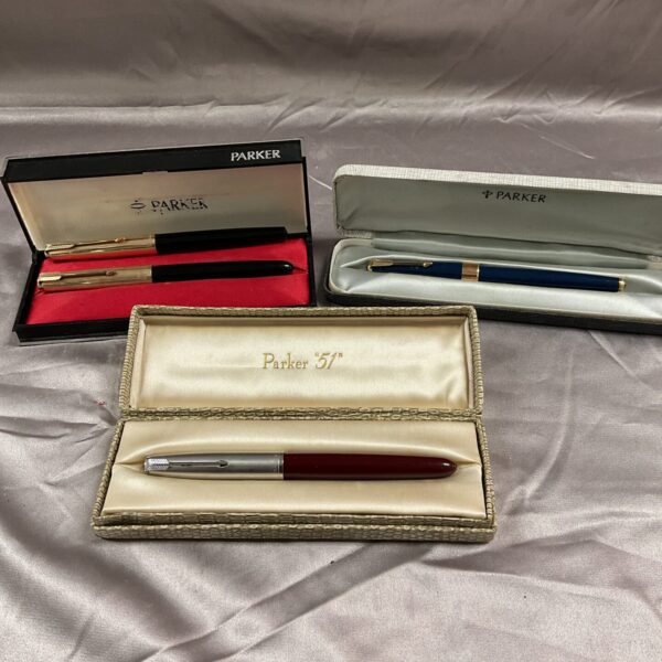 Vintage Parker pen lot of four writing instruments.