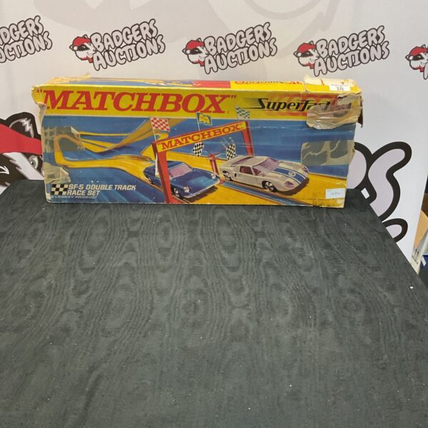 Vintage Matchbox Superfast double track race set in used condition.